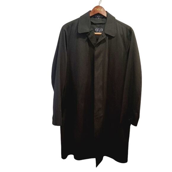 Ralph Lauren Coat Overcoat Men's 42L Quilted Removable Lining Black Workwear - Picture 15 of 16